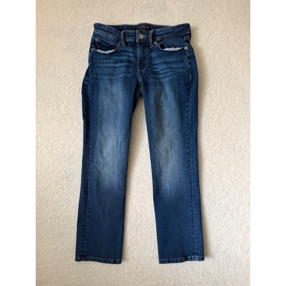 Lucky Brand Sweet Crop Jeans Womens 2/26 Blue Med Wash Mid Rise Stretch Denim